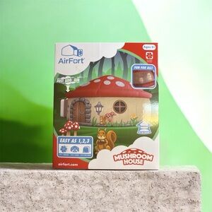AirFort Mushroom House Kids Fort - Red and White